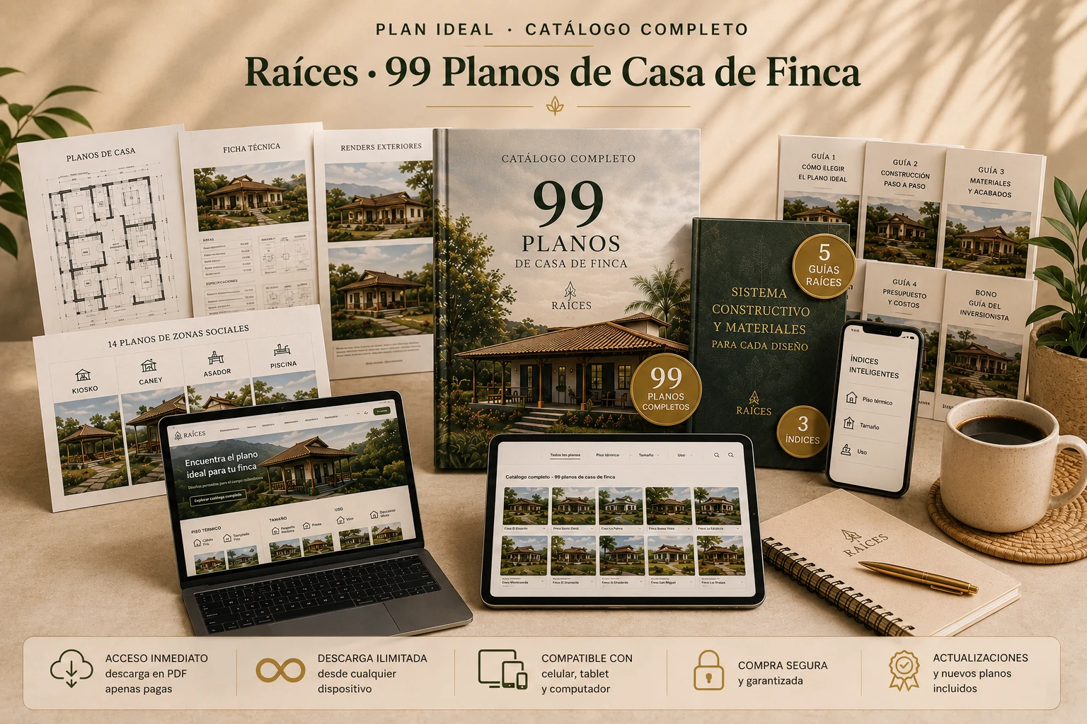 Raíces Plan Ideal — 99 planos de casa de finca