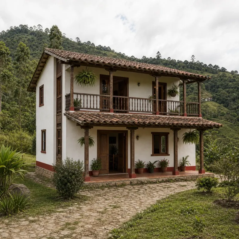 Finca Cafetera con Balcón Paisa