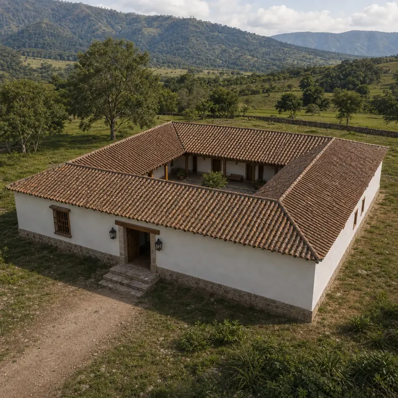 Casa de Hacienda con Patio Central